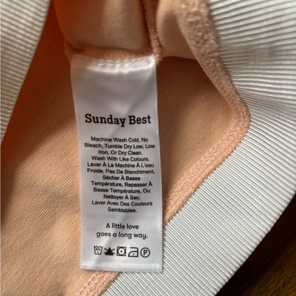 Sunday Best Aritzia Peach Crop Top - Picture 6 of 7